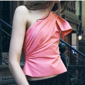 NWT Zara taffeta bow top
